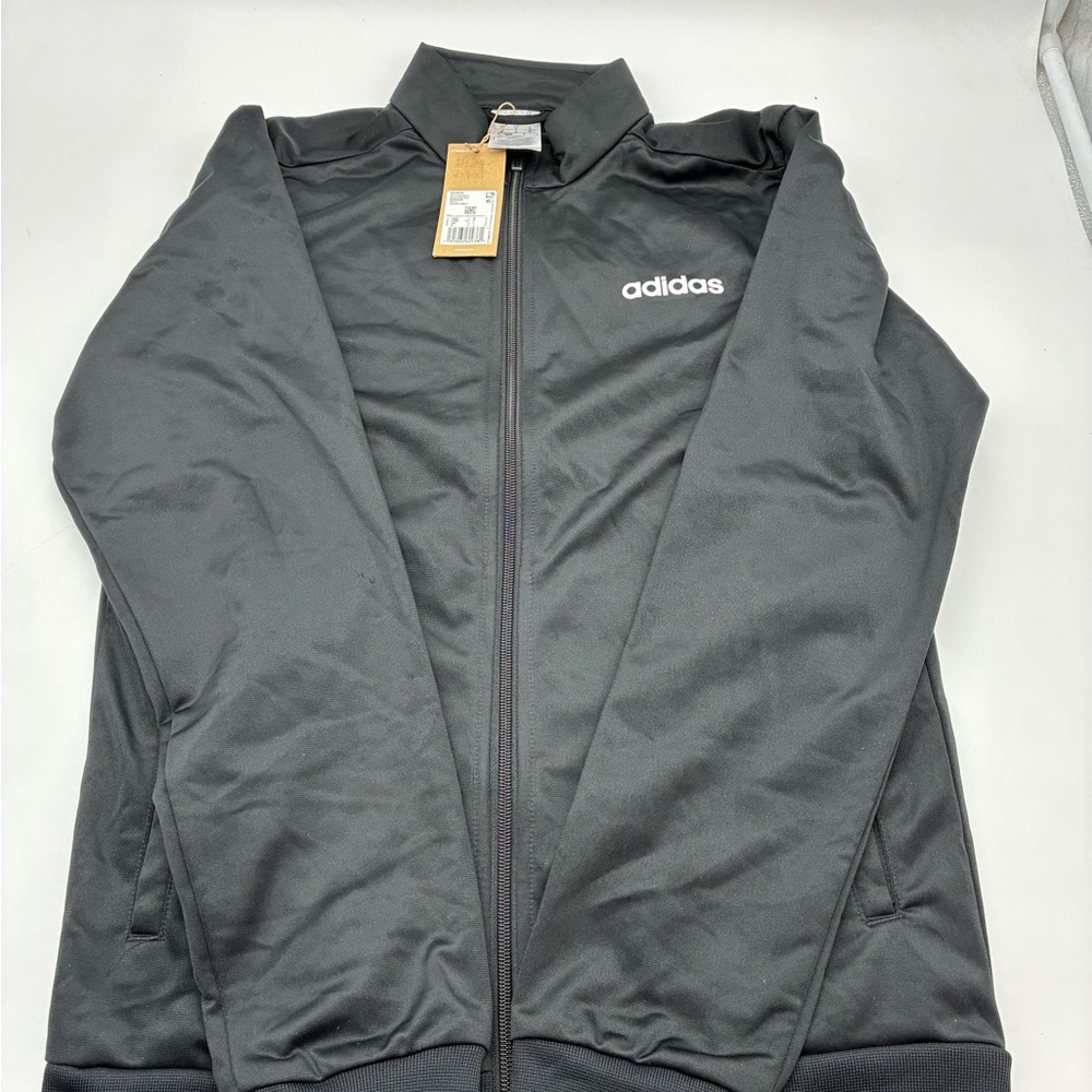 Adidas Men’s Black Full-Zip Track Jacket, Small